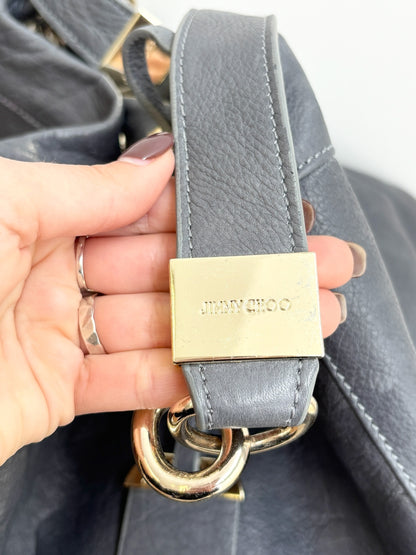Jimmy Choo Large Grey Leather Tote