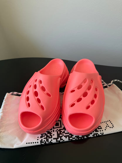 Adidas x Stella McCartney Slide Sandals NWT– Neon Coral Chunky Clogs, Sustainable Design- Size 37