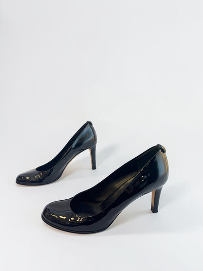 Gucci Black Patent Leather Classic Pumps - 42