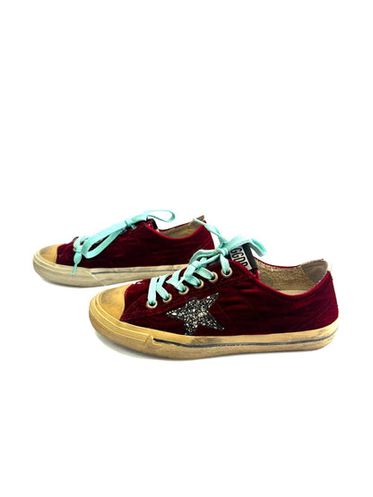 GGDB Star Velvet Glitter Red Sneaker - 36