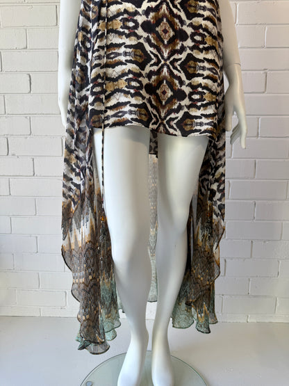 Camilla Nomadic Nymph Embellished Mini Dress Size S Chiffon Overlay