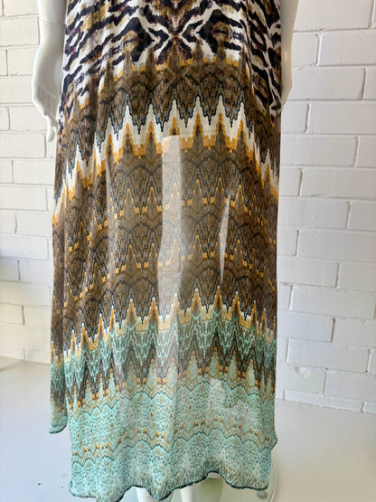 Camilla Nomadic Nymph Embellished Mini Dress Size S Chiffon Overlay