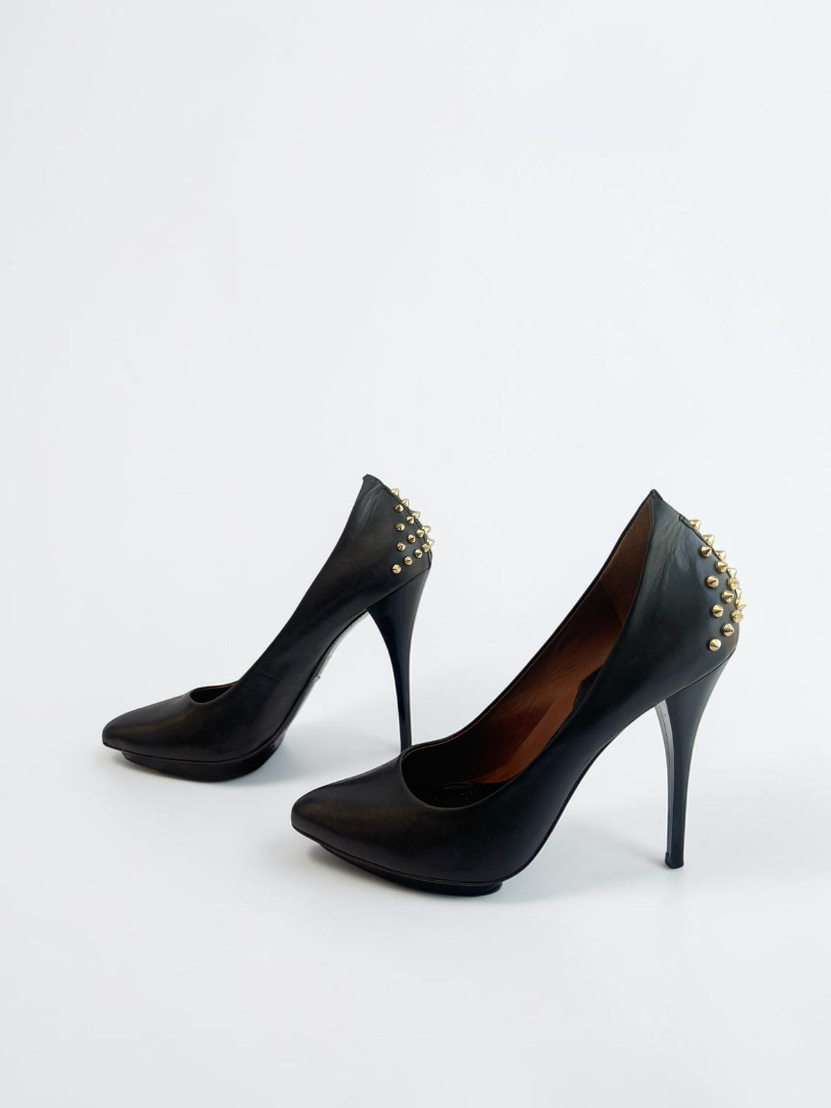Alexander McQueen lambskin studded pumps black- 40