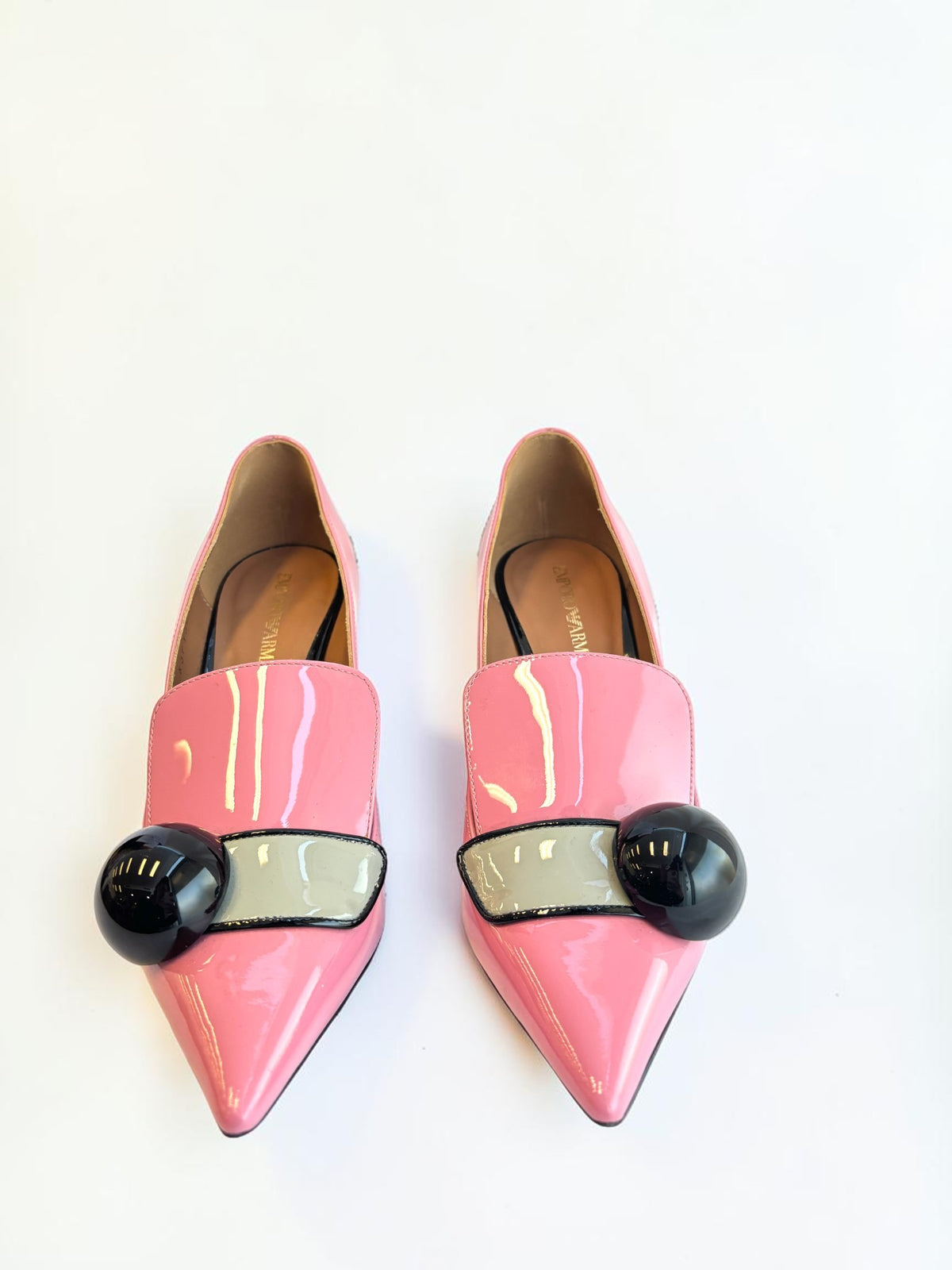 Emporio Armani pink patent leather pump G3024- 37