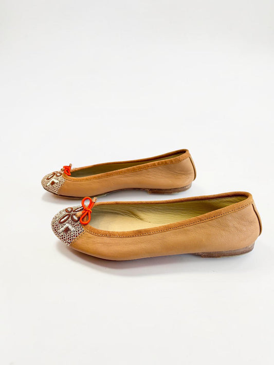 Meher Kakalia Leather Handmade Ballerina Flats 38