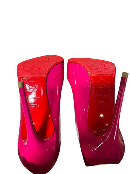 Christian Louboutin Pigalle Follies 100 Patent Pumps – Indian Rose – Size 37.5