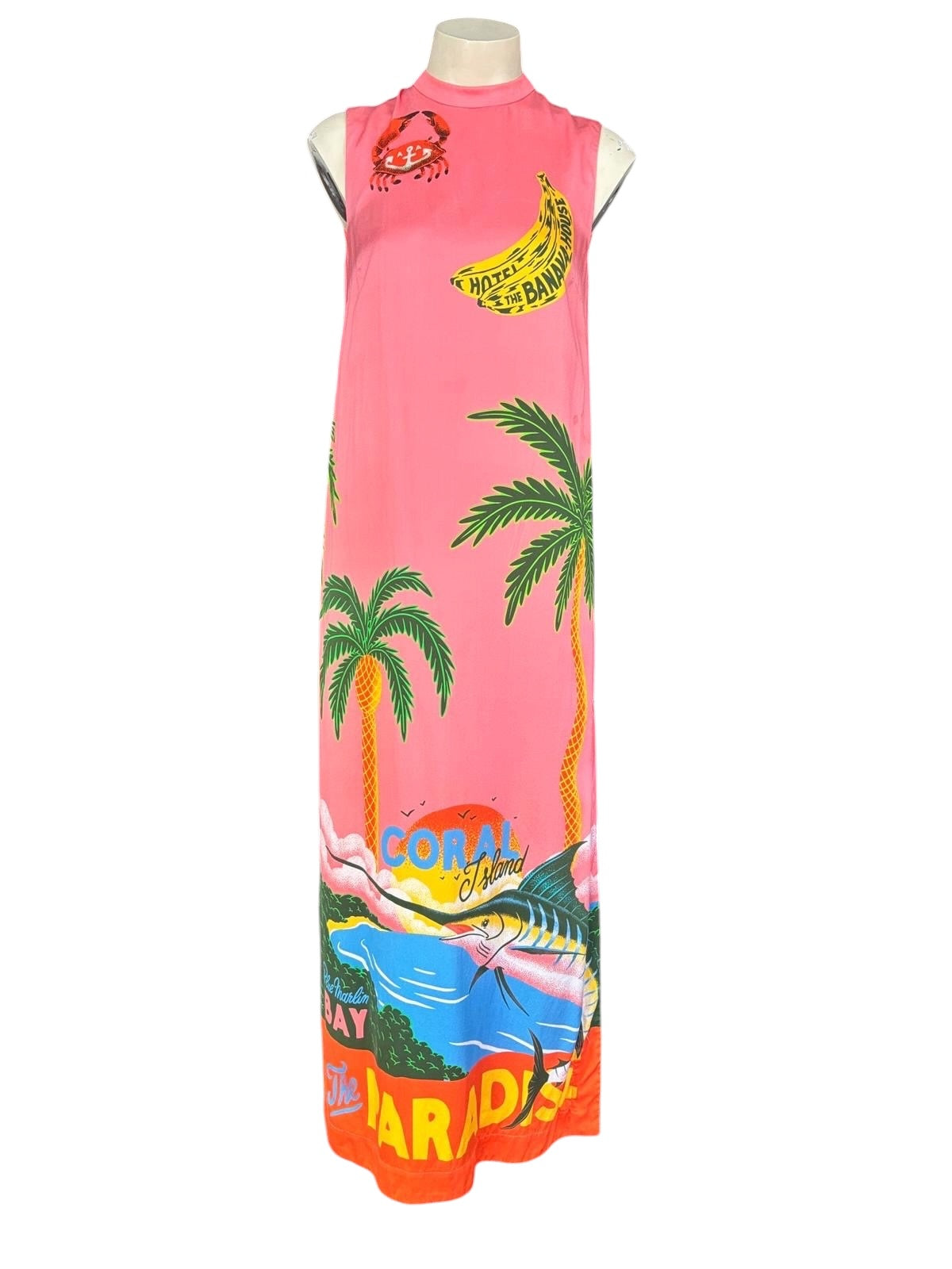 Alemais Paradiso Silk Midi Dress- Size 8-10