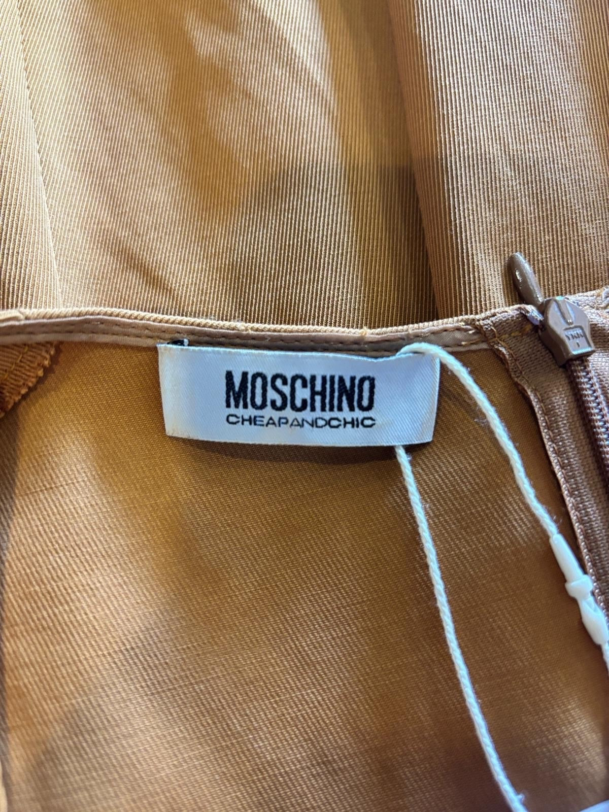 Moschino Cheap Chic Dress Orange Fit Flare Midi Dress | Designer Classic - 40