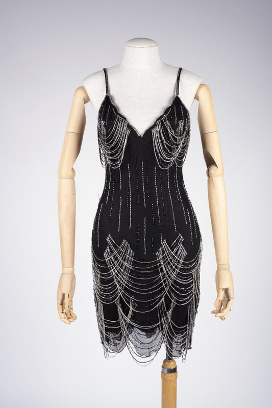 Ruth Tarvydas Black Sequin Dress- 8/S