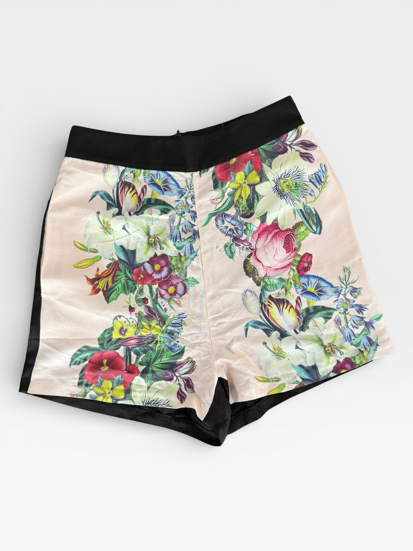 Zimmermann Rising Garland Shorts – Floral Silk, High-Waisted, NWT- Size 1