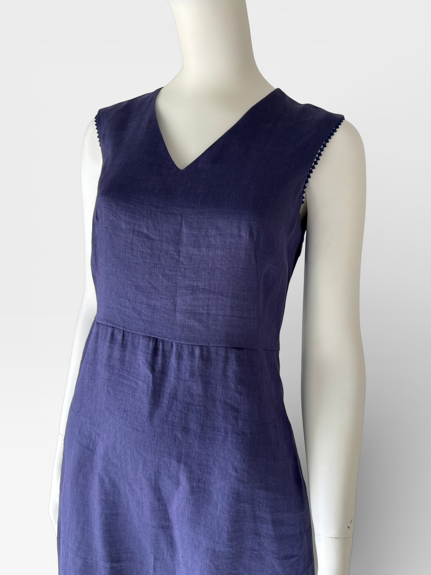 Max Mara Navy Sleeveless Midi Dress NWT Italian Designer- Size EU38