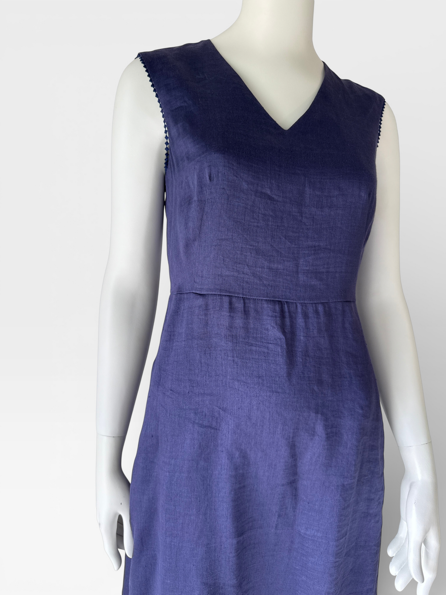 Max Mara Navy Sleeveless Midi Dress NWT Italian Designer- Size EU38
