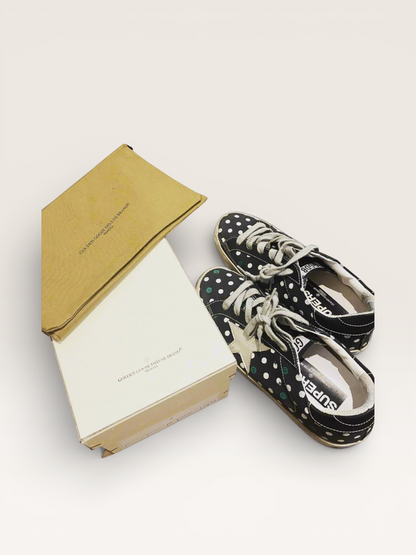 Golden Goose Superstar Sneakers – Black Polka Dot Print, NWT in Box- Size 37