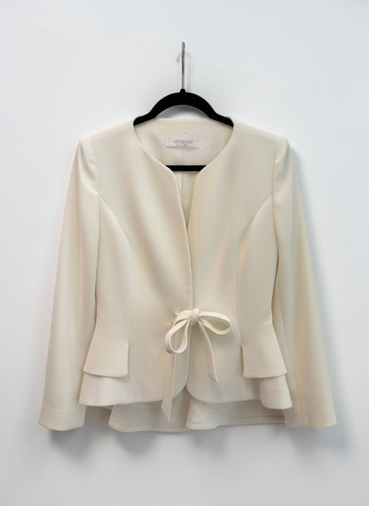 Carla Zampatti White Blazer with Bow Detail — 8