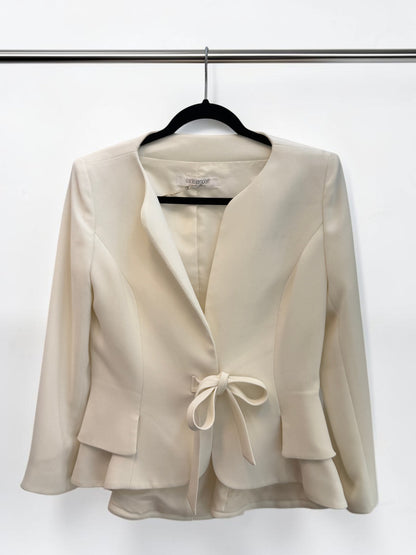 Carla Zampatti White Blazer with Bow Detail — 8