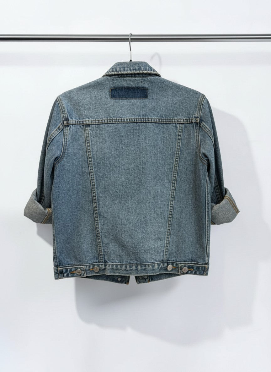 Camilla and Marc Sadie Oversized Denim Jacket in Classic Blue – Size 8 / S