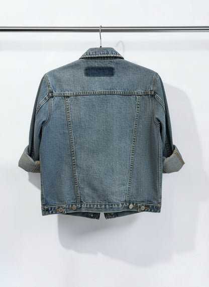 Camilla and Marc Sadie Oversized Denim Jacket in Classic Blue – Size 8 / S