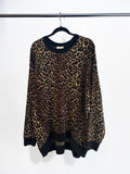 Camilla Amsterglam Leopard Oversized Knit Sweater — Size XS