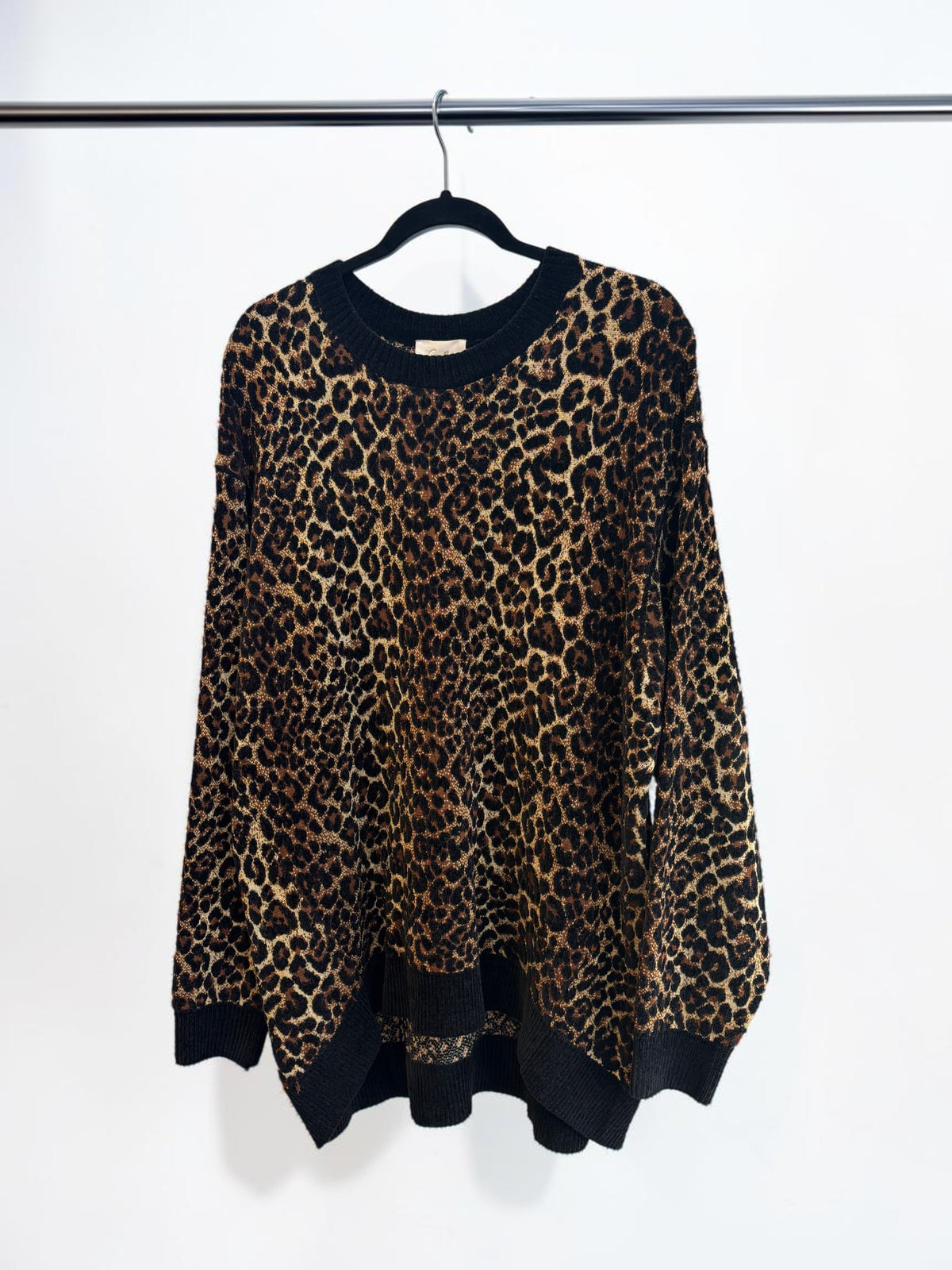 Camilla Amsterglam Leopard Oversized Knit Sweater — Size XS