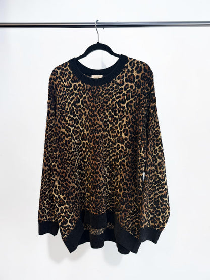 Camilla Amsterglam Leopard Oversized Knit Sweater — Size XS