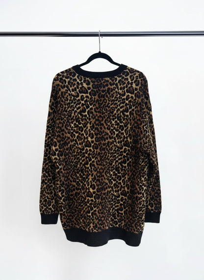 Camilla Amsterglam Leopard Oversized Knit Sweater — Size XS