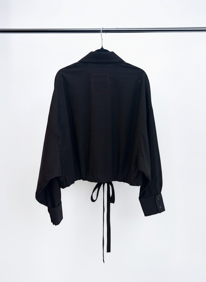 Uma Wang Tahini Black Silk Blouse size M