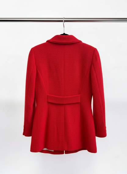 Old England Vintage Red Tweed Jacket – Paris Heritage Label – Size 36