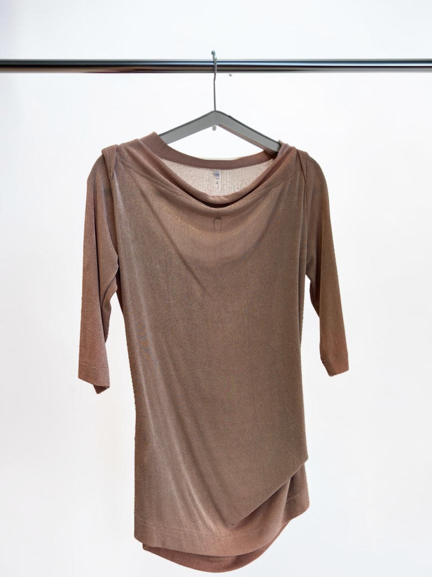 Vivienne Westwood Anglomania Pink Glitter Off-Shoulder Top — Size XL