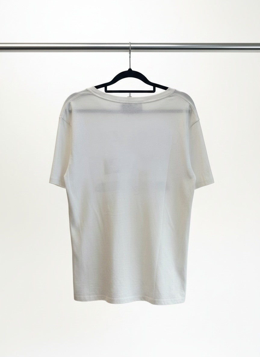 Gucci White Logo Print Cotton T-Shirt — Size XS