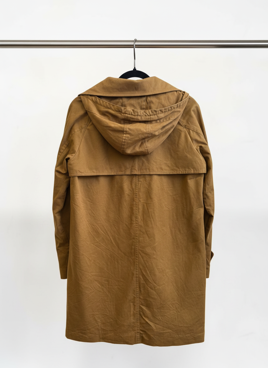 Camilla and Marc Hooded Cotton Parka in Camel — Small