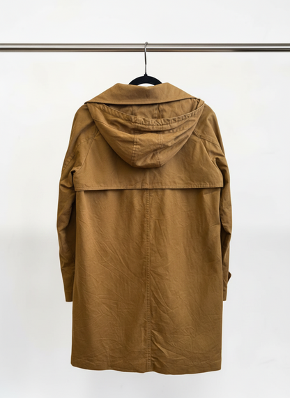 Camilla and Marc Hooded Cotton Parka in Camel — Small