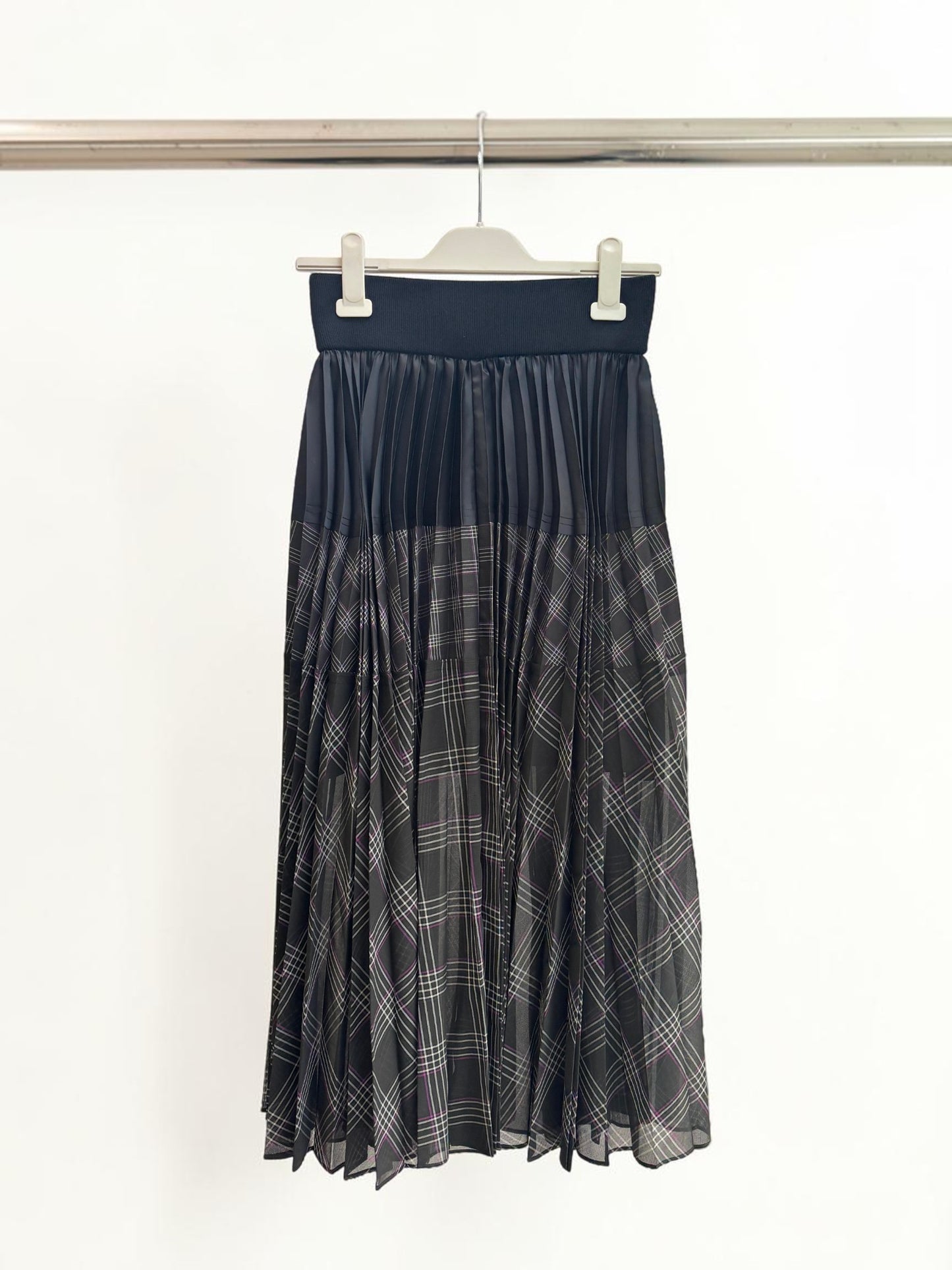 Sacai Black Pleated Midi Skirt NWT — Size S