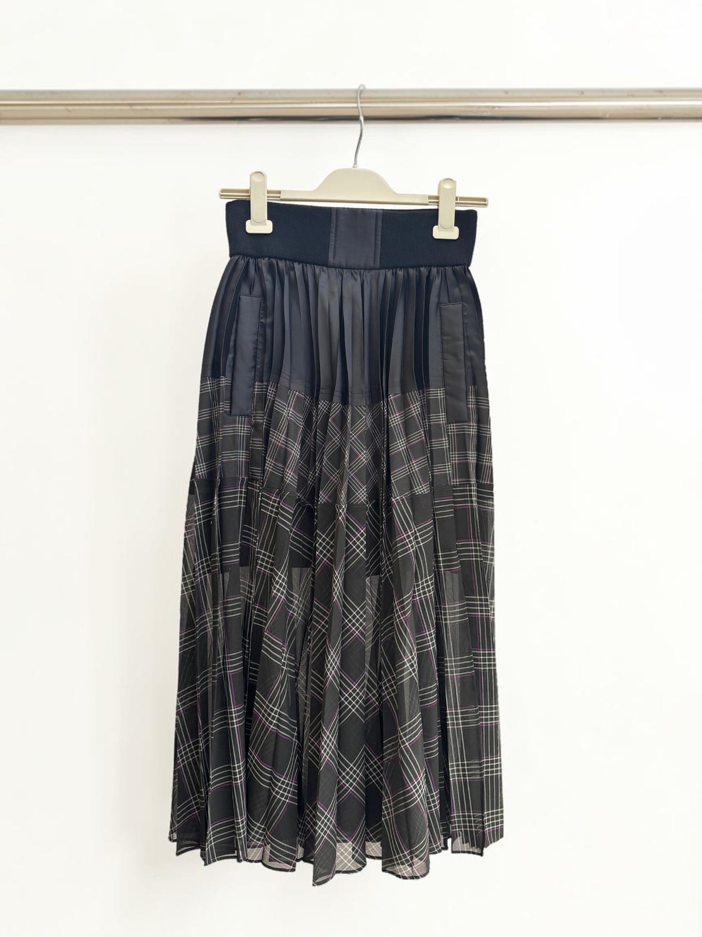Sacai Black Pleated Midi Skirt NWT — Size S