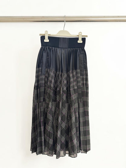 Sacai Black Pleated Midi Skirt NWT — Size S