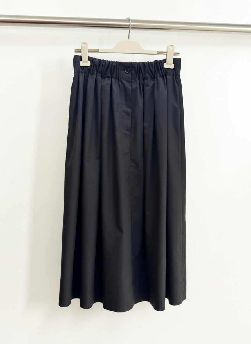 Scanlan Theodore Cotton Midi Skirt in Black size 8