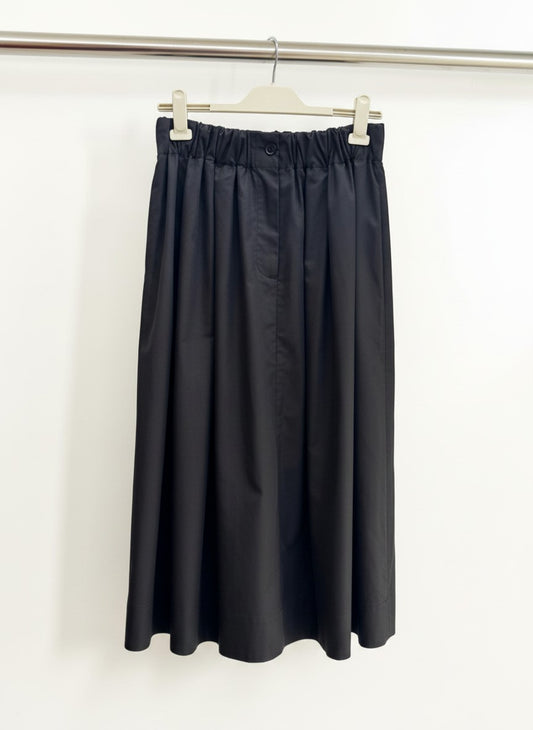 Scanlan Theodore Cotton Midi Skirt in Black size 8