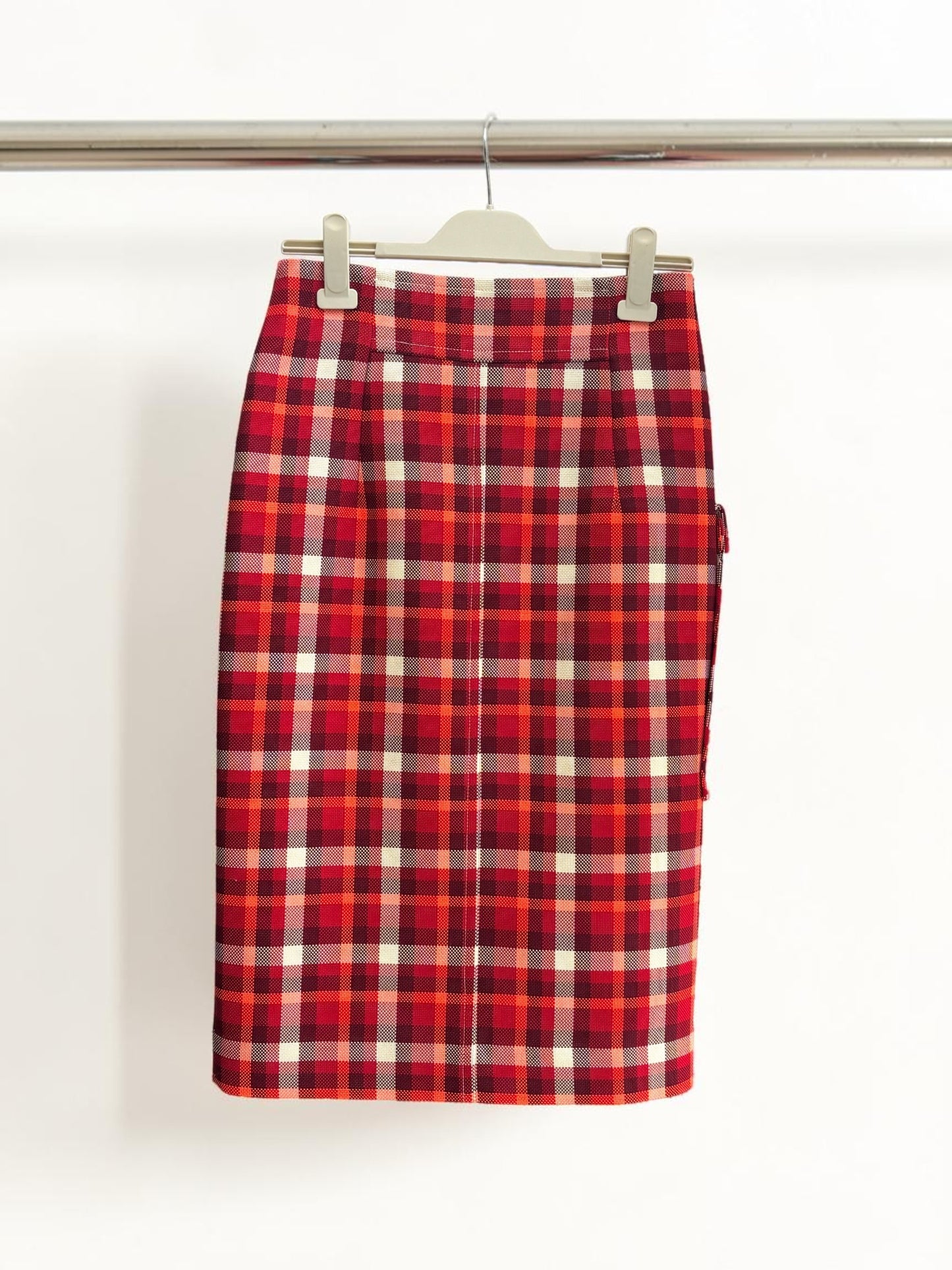 Oroton Plaid Midi Skirt — Size 10