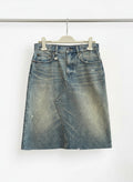 R13 Jesse Denim Skirt in Clinton Blue — Size 27