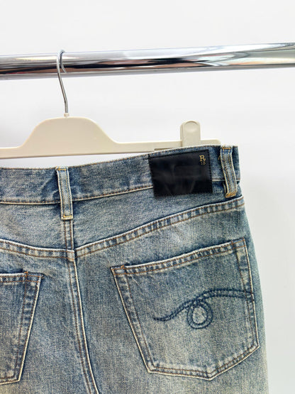 R13 Jesse Denim Skirt in Clinton Blue — Size 27