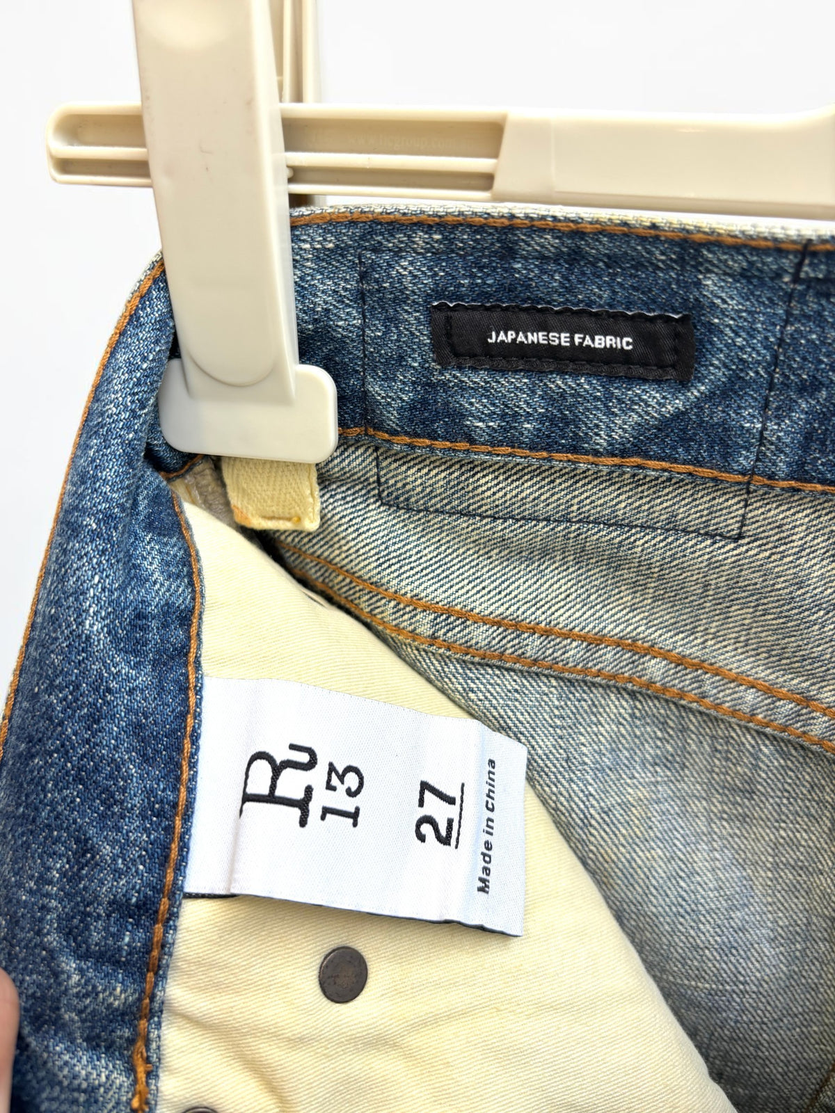 R13 Boy Straight Kelly Stretch Denim Jeans — US 26 / AU 8