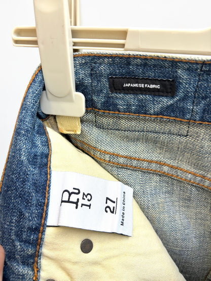 R13 Boy Straight Kelly Stretch Denim Jeans — US 26 / AU 8