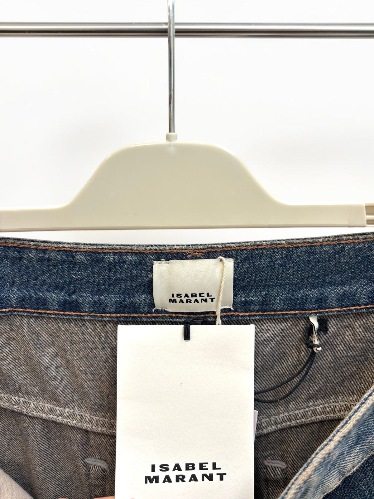 Isabel Marant Julicia Faded Blue Denim Skirt size 42 NWT