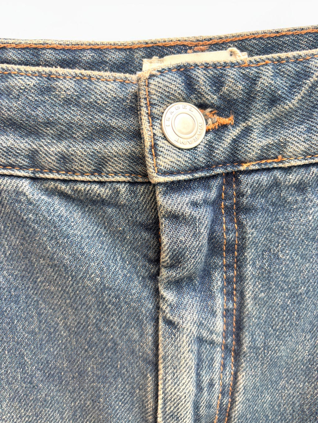 Isabel Marant Julicia Faded Blue Denim Skirt size 42 NWT