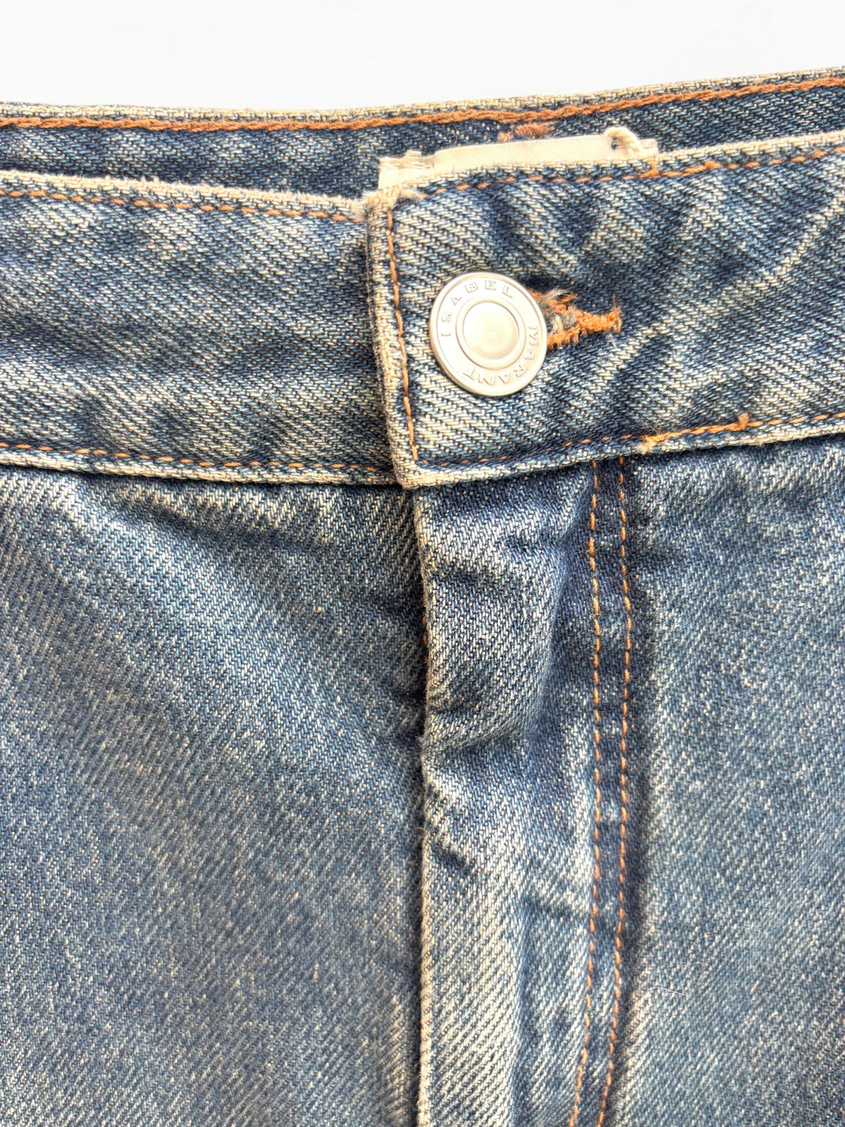 Isabel Marant Julicia Faded Blue Denim Skirt size 42 NWT