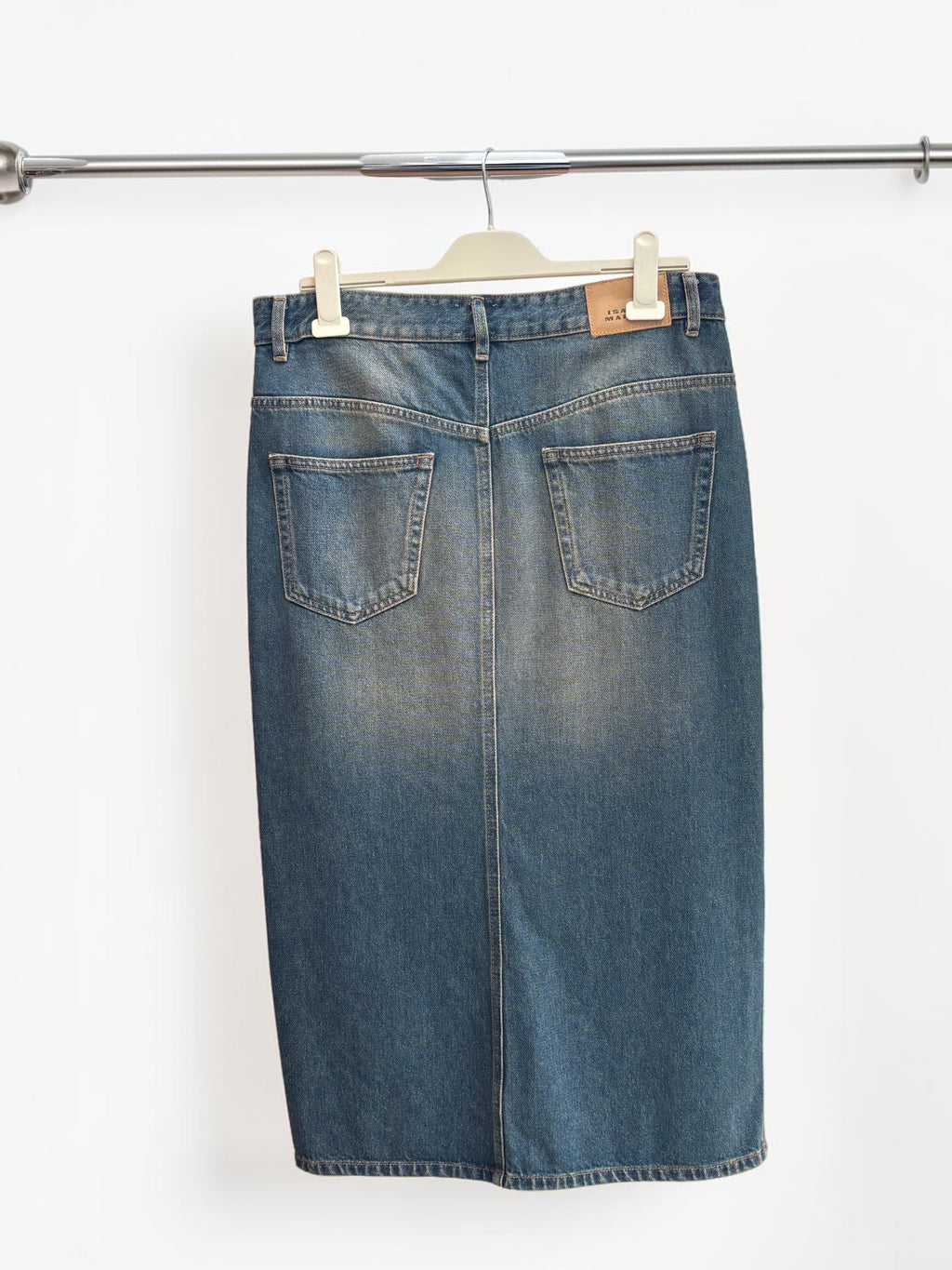 Isabel Marant Julicia Faded Blue Denim Skirt size 42 NWT