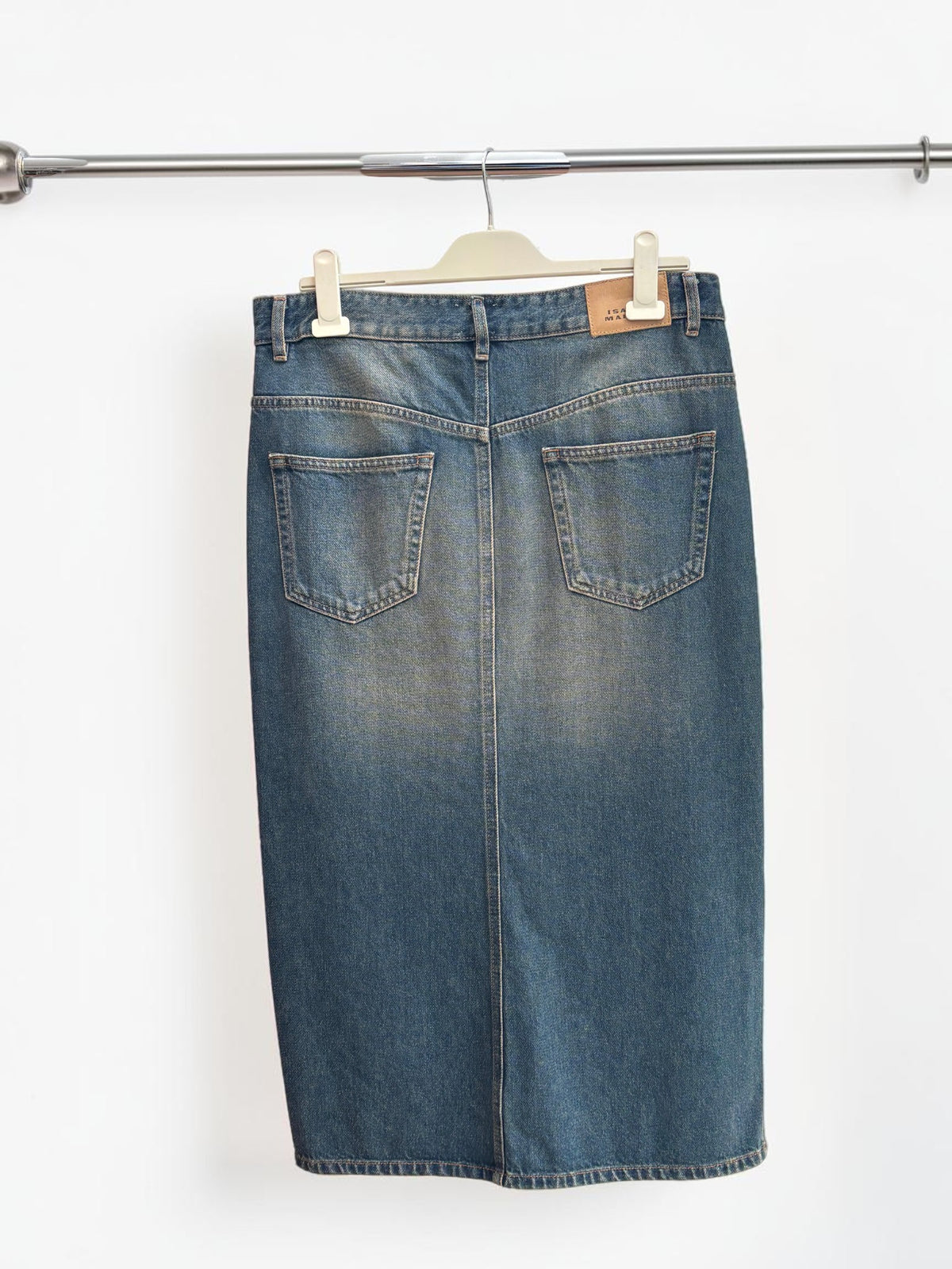 Isabel Marant Julicia Faded Blue Denim Skirt size 42 NWT