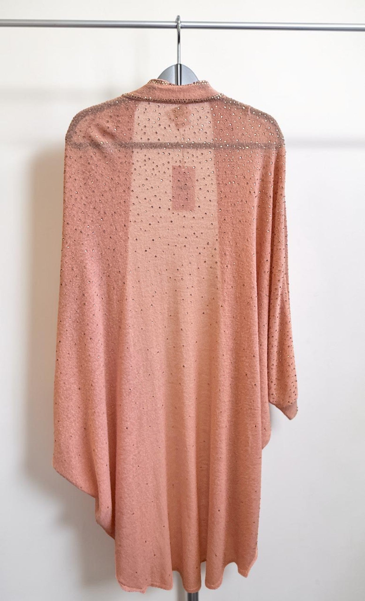 Camilla Soft Knit Layer Crystal Embellished Salmon - Size: OS