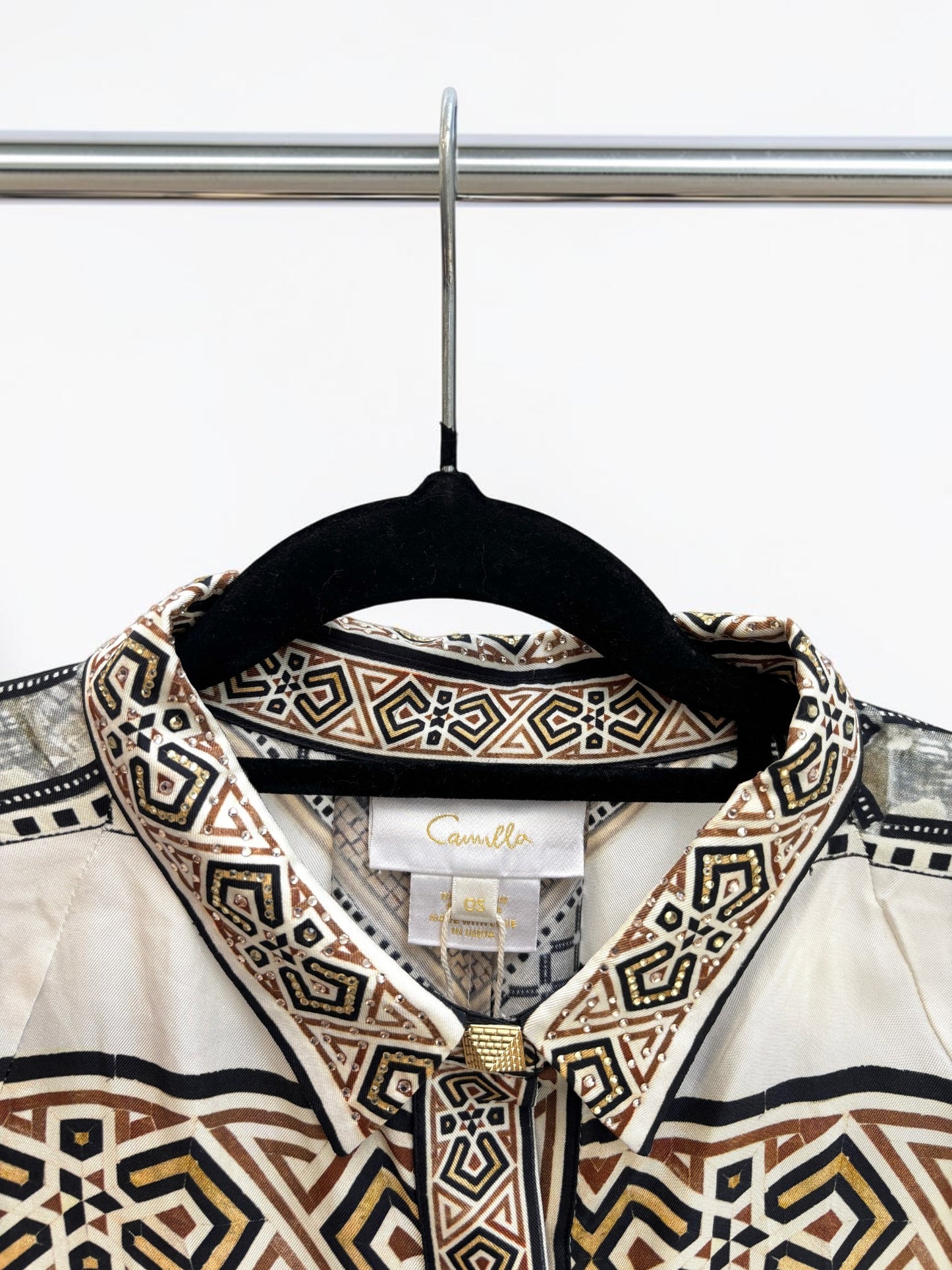 Camilla The Tile Style Silk Batwing Kaftan — One Size