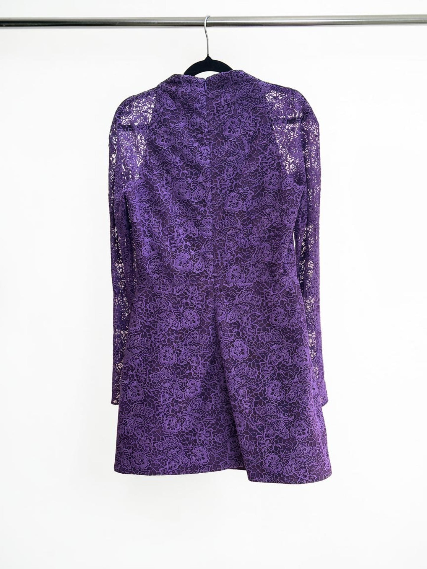 Manning Cartell Purple Embroidered Mini Dress — Size 10