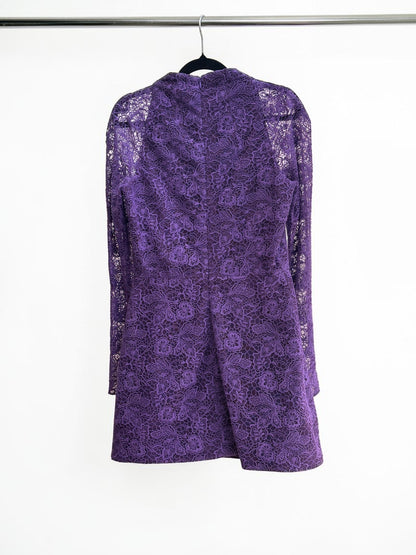 Manning Cartell Purple Embroidered Mini Dress — Size 10